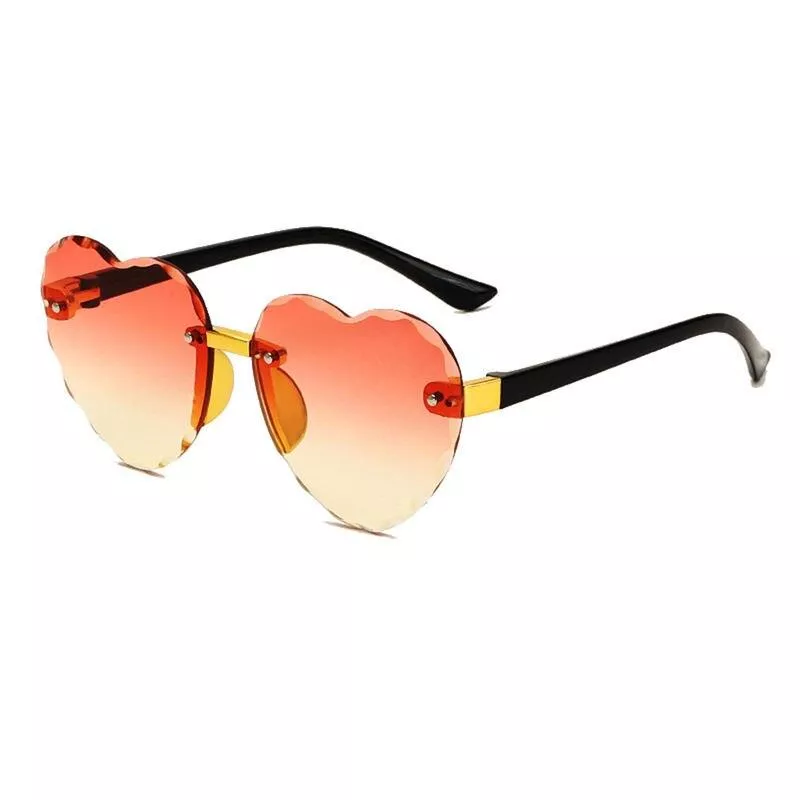 Cartoon Fashion Heart Kids Sunglasses Boys Girls Heart Rimless Sun Glasses Children Outdoors Travel Uv400 Eyewear Oculos De Sol Cartoon Fashion Heart Kids Sunglasses Boys Girls Heart Rimless Sun Glasses Children Outdoors Travel Uv400 Eyewear Oculos De Sol