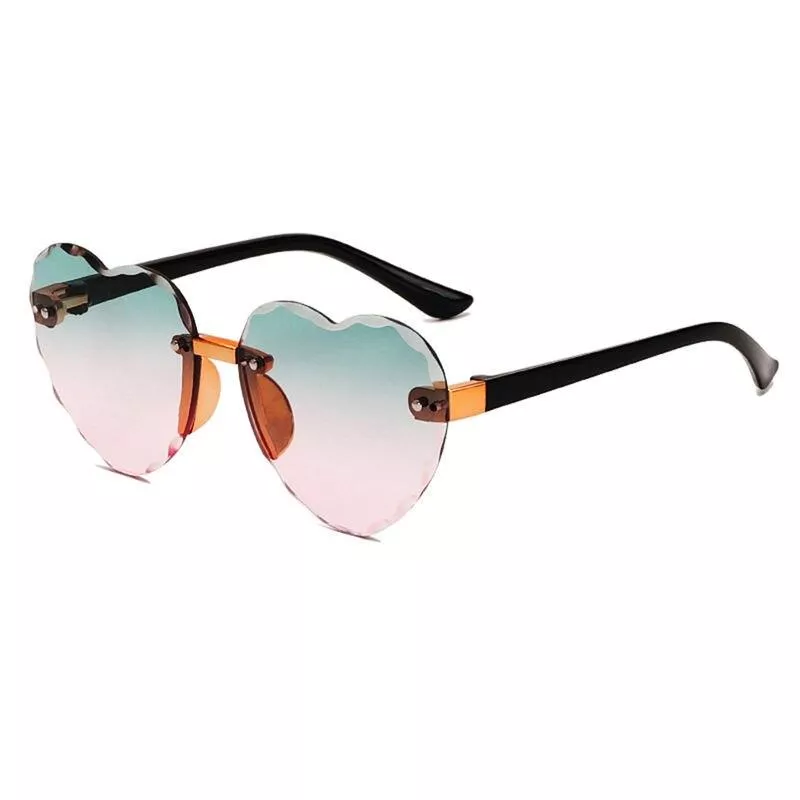 Cartoon Fashion Heart Kids Sunglasses Boys Girls Heart Rimless Sun Glasses Children Outdoors Travel Uv400 Eyewear Oculos De Sol Cartoon Fashion Heart Kids Sunglasses Boys Girls Heart Rimless Sun Glasses Children Outdoors Travel Uv400 Eyewear Oculos De Sol